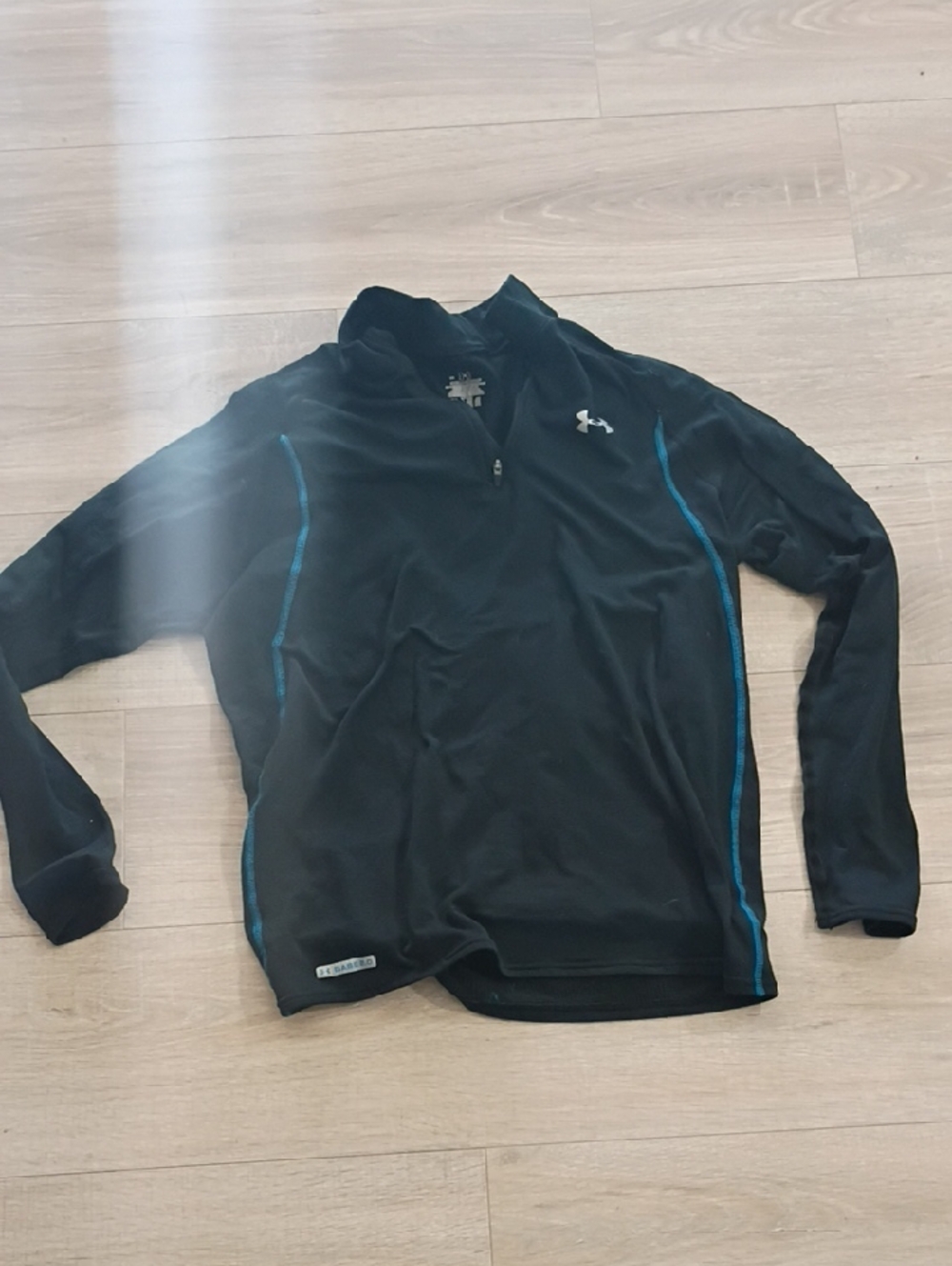 Under Armour Black Quarter-Zip Pullover with Blue Piping
